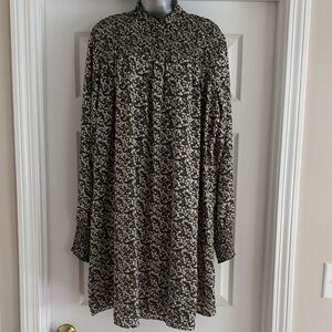 Lea & Viola Smocked Floral Print Swing Dress L/XL